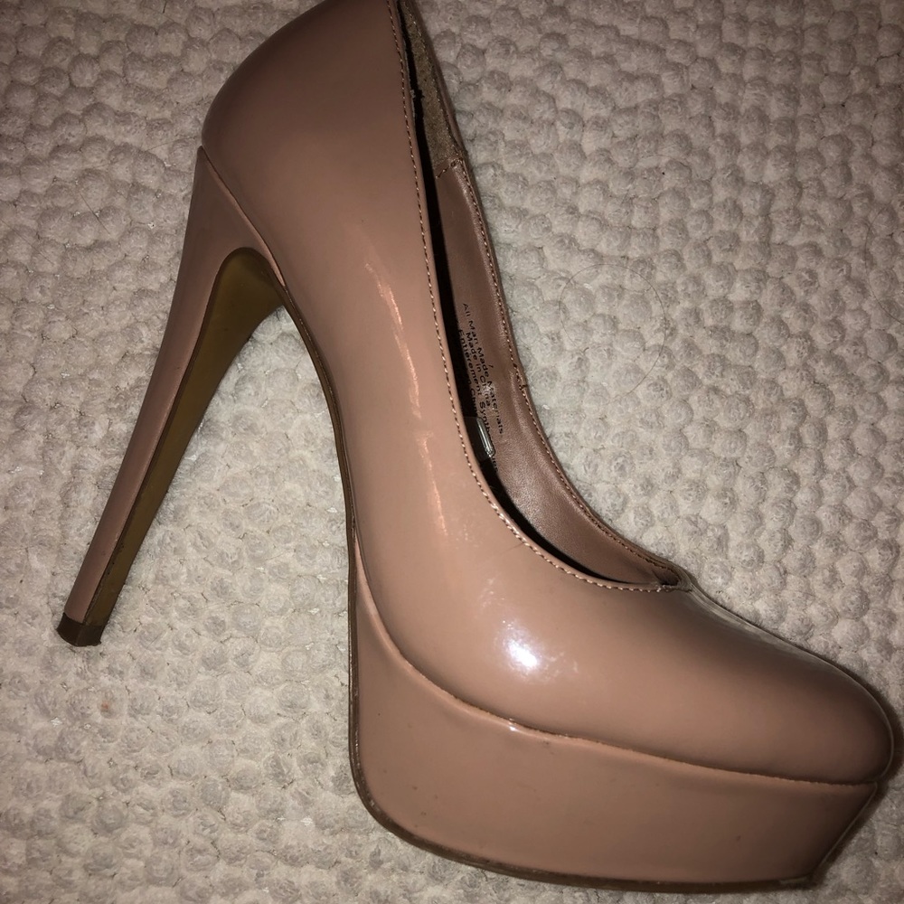 Tan high heels